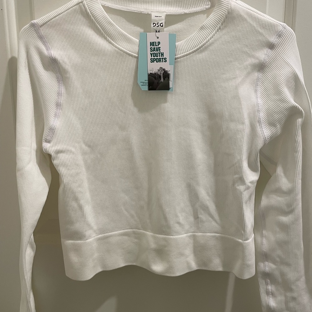 DSG Women's White Ribbed Top